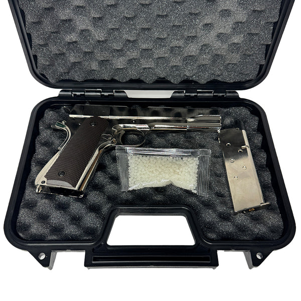 GOLDEN EAGLE 3305SV GM1911 GEL BLASTER GREEN GAS POWERED GAS BLOWBACK (Chrome)