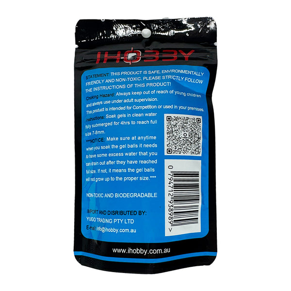 Frosted White Gel Balls – Blue Pack (Hardened for Gas-Powered Gel Blasters)